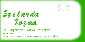 szilarda kozma business card